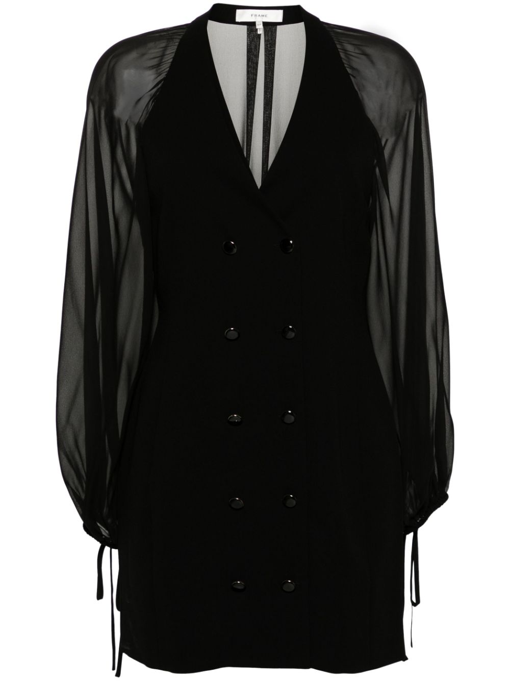 FRAME crepe de chine blazer minidress - Black von FRAME