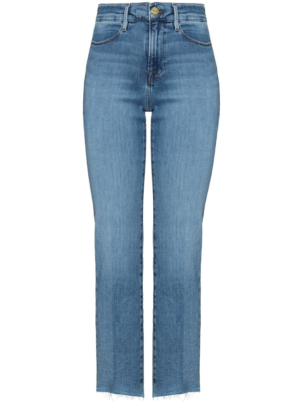 FRAME cropped straight leg jeans - Blue von FRAME