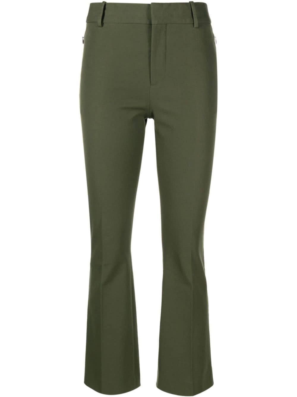 FRAME cropped stretch-cotton trousers - Green von FRAME