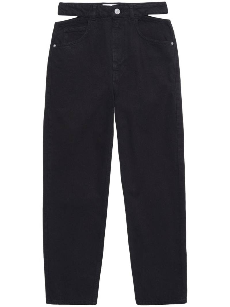 FRAME cut-out straight-leg jeans - Black von FRAME