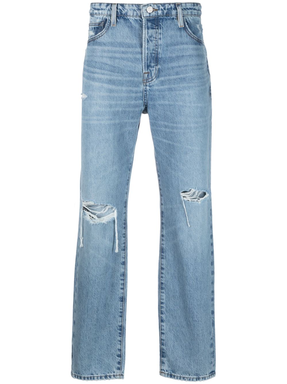 FRAME distressed-finish straight-leg jeans - Blue von FRAME