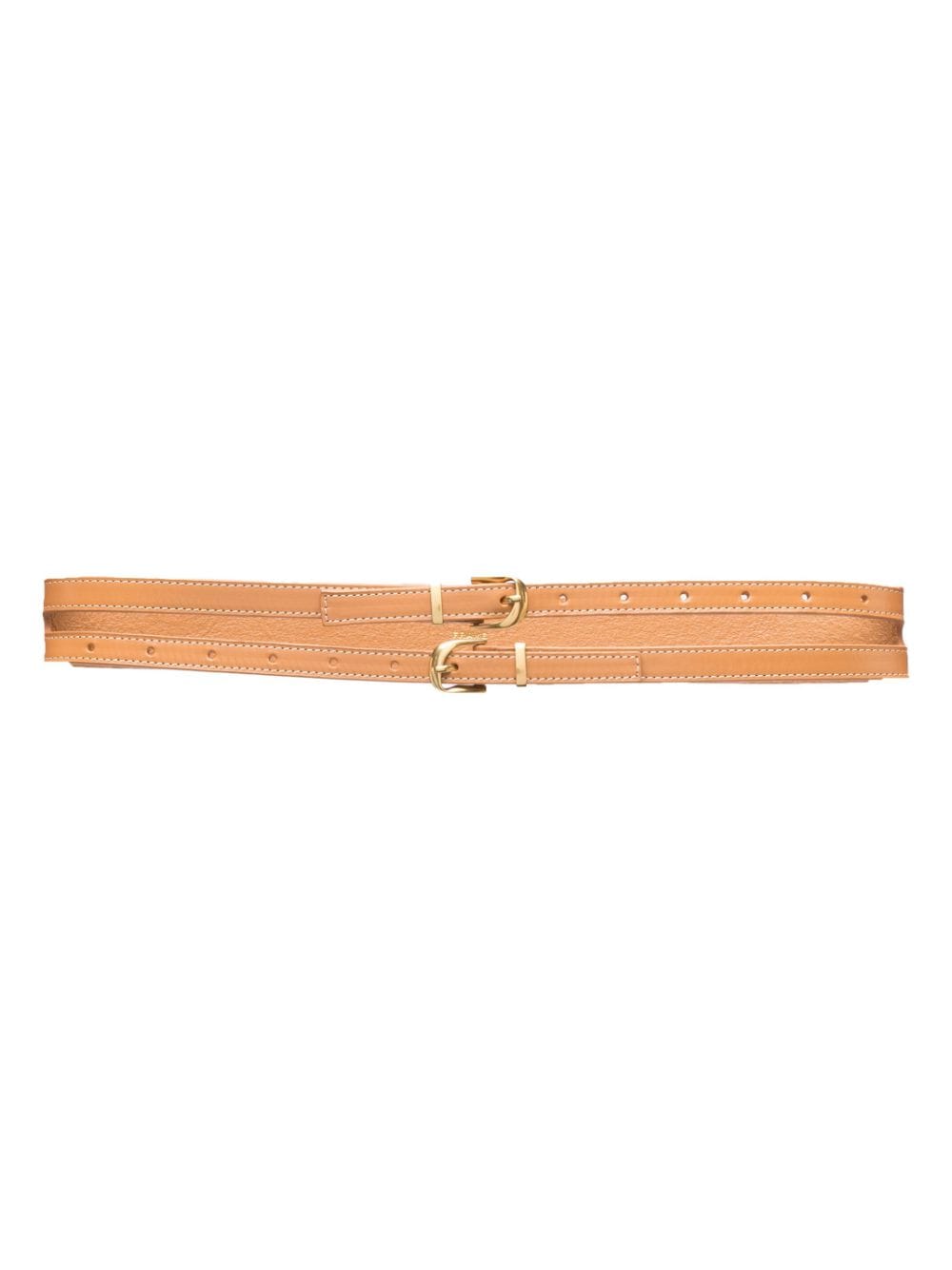 FRAME double-strap leather belt - Brown von FRAME