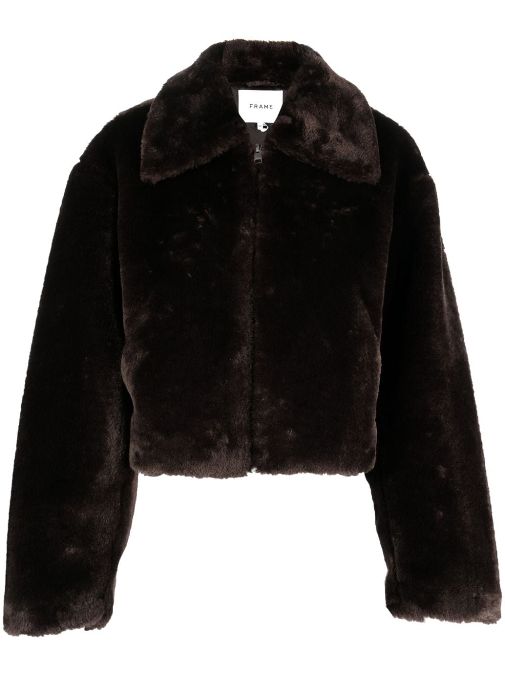 FRAME faux-fur cropped jacket - Brown von FRAME