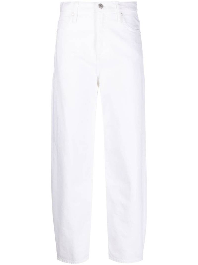 FRAME high-rise barrel jeans - White von FRAME