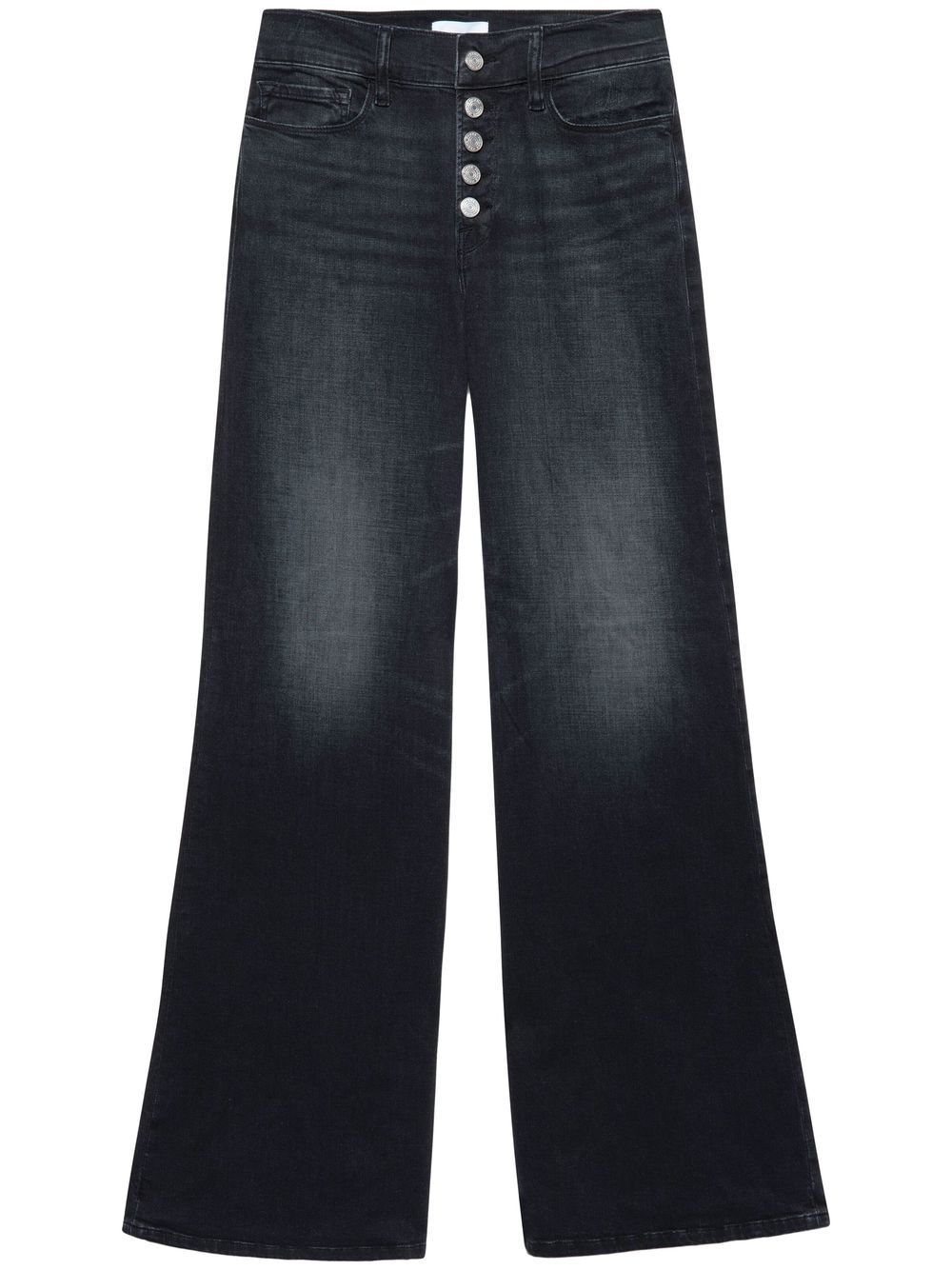 FRAME high-waist wide-leg jeans - Black von FRAME
