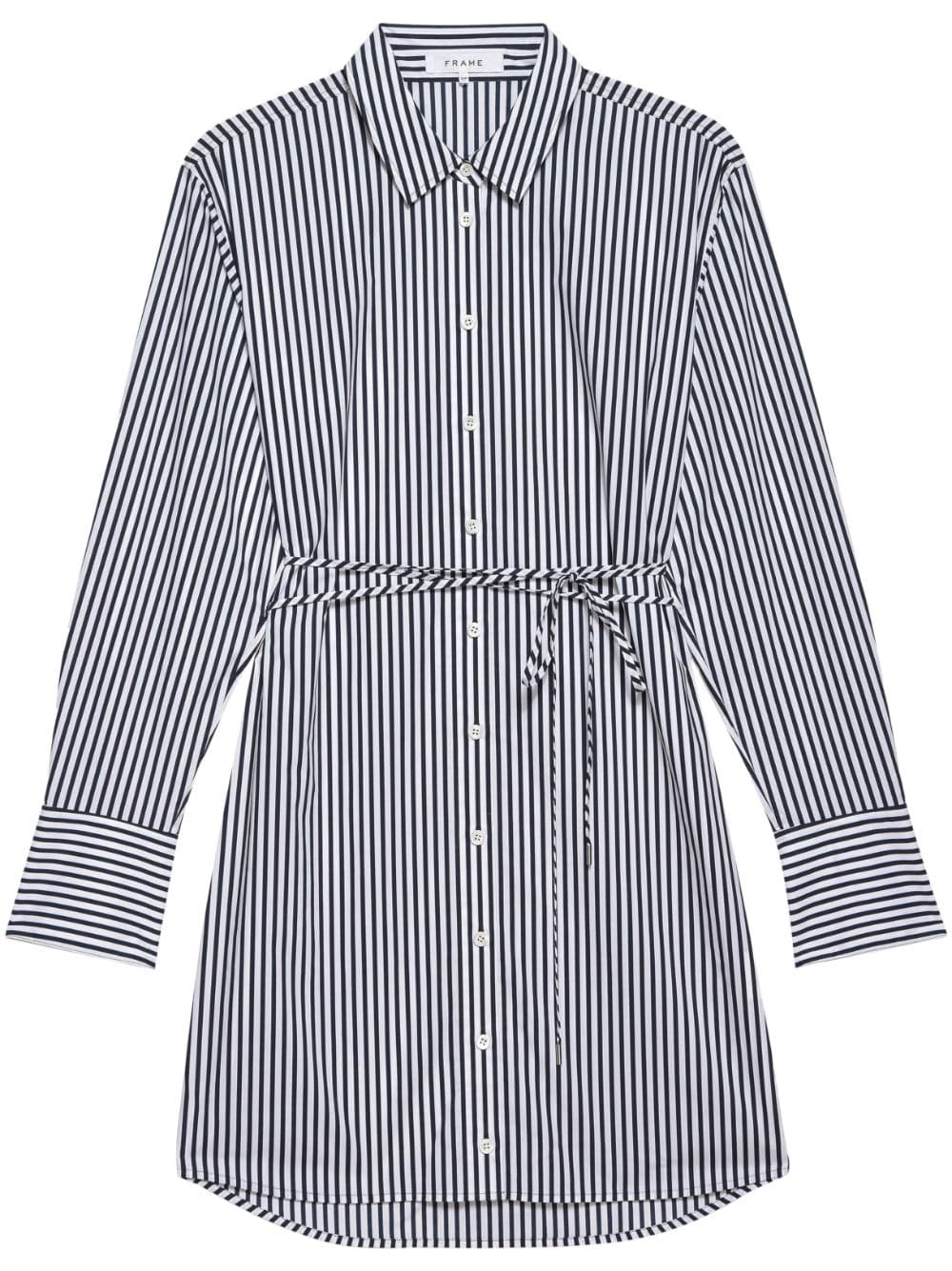 FRAME striped organic cotton shirtdress - Black von FRAME