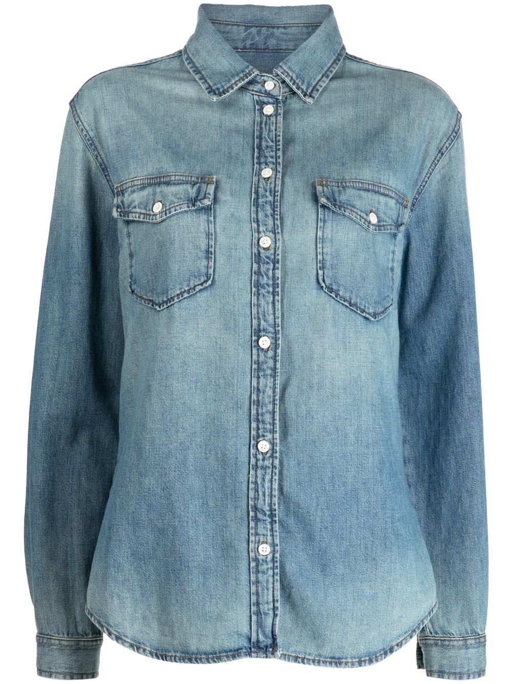 FRAME long-sleeved denim shirt - Blue von FRAME