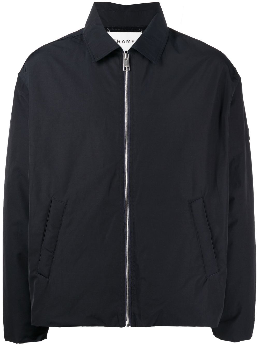 FRAME padded zip-up shirt jacket - Black von FRAME