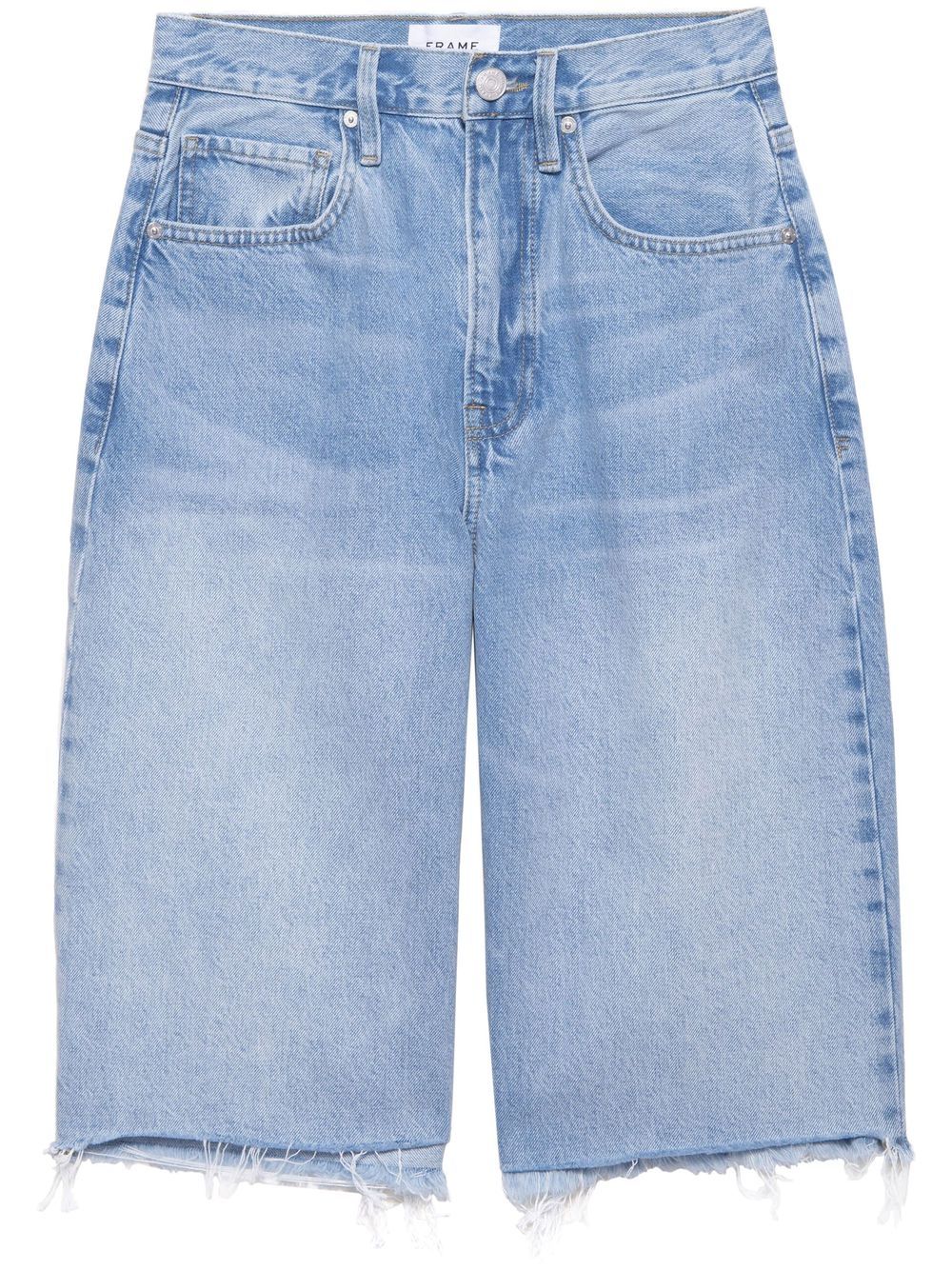 FRAME raw-edge cotton denim shorts - Blue von FRAME