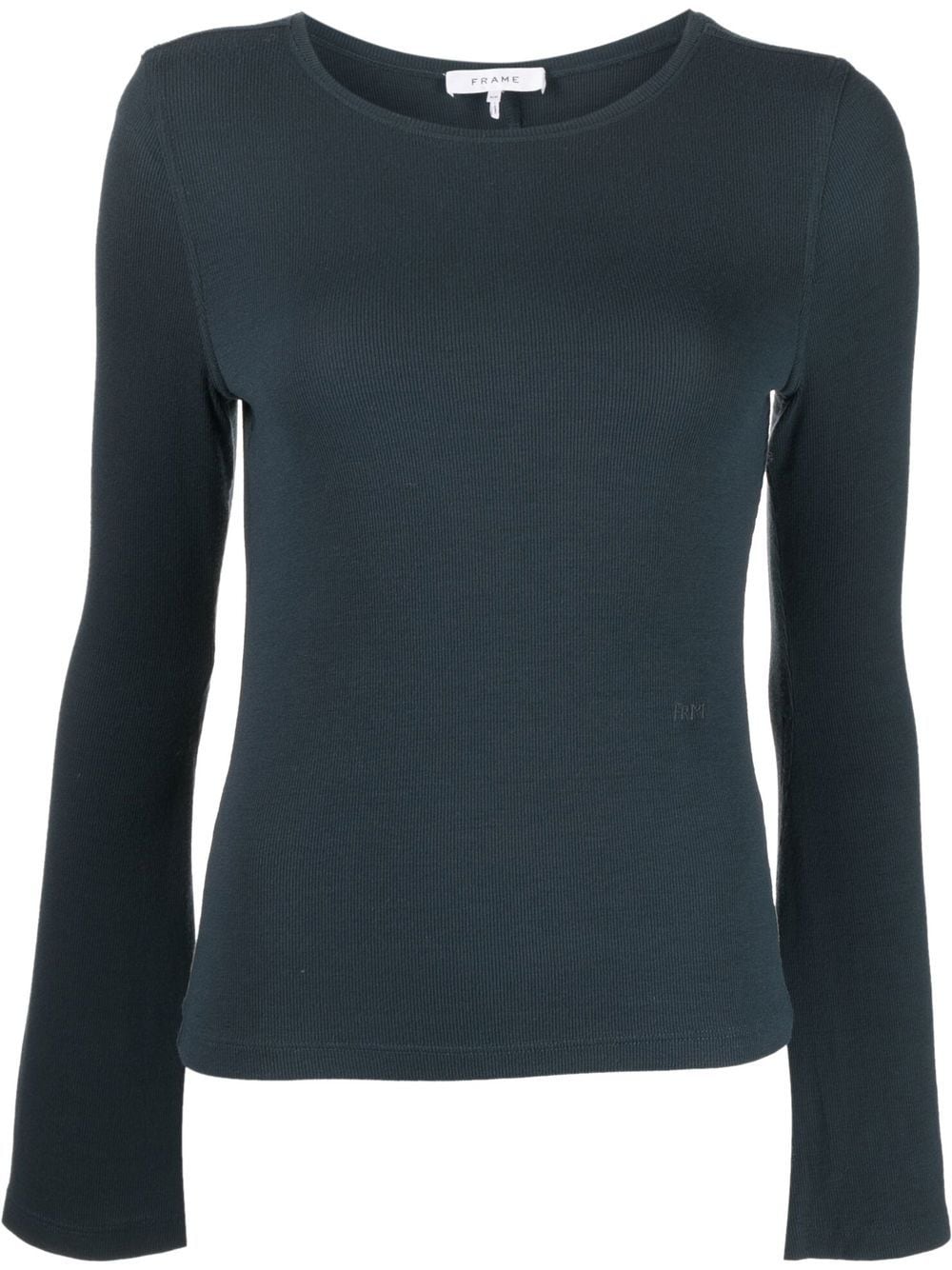 FRAME ribbed bell-sleeve top - Blue von FRAME