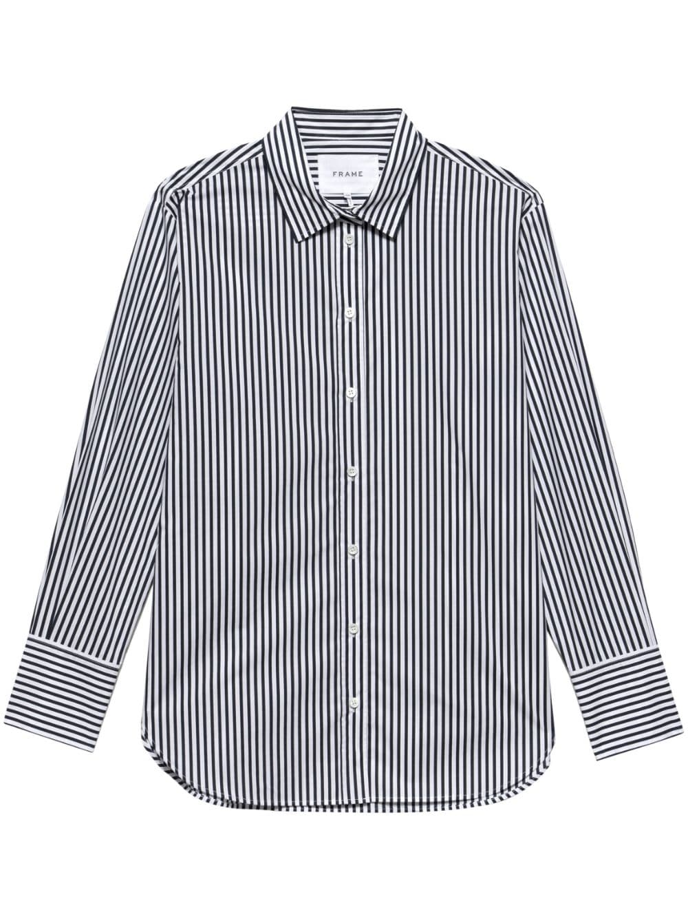 FRAME stripe-print organic-cotton shirt - Black von FRAME