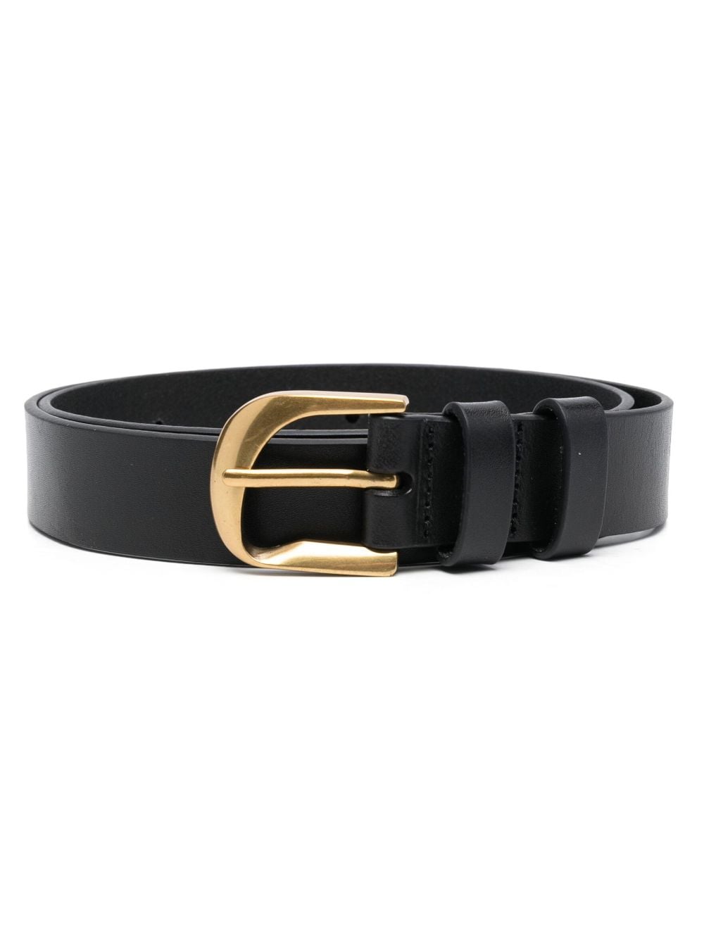 FRAME twist-buckle leather belt - Black von FRAME
