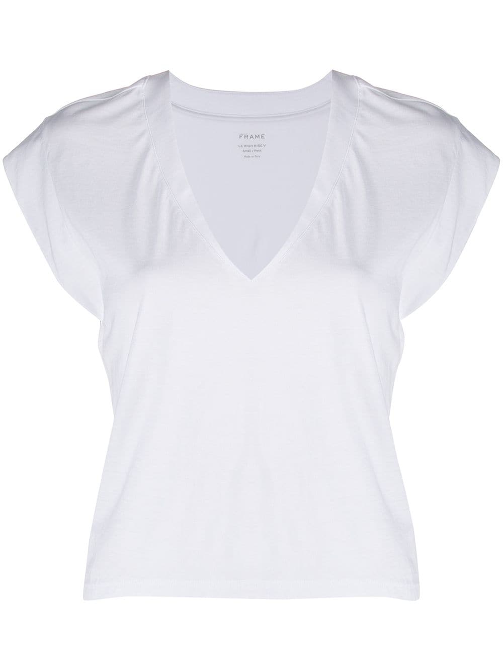 FRAME v-neck T-shirt - White von FRAME