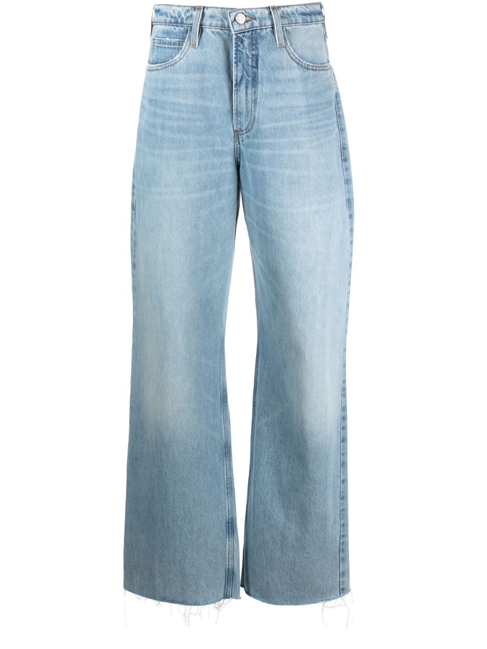 FRAME wide-leg washed denim trousers - Blue von FRAME