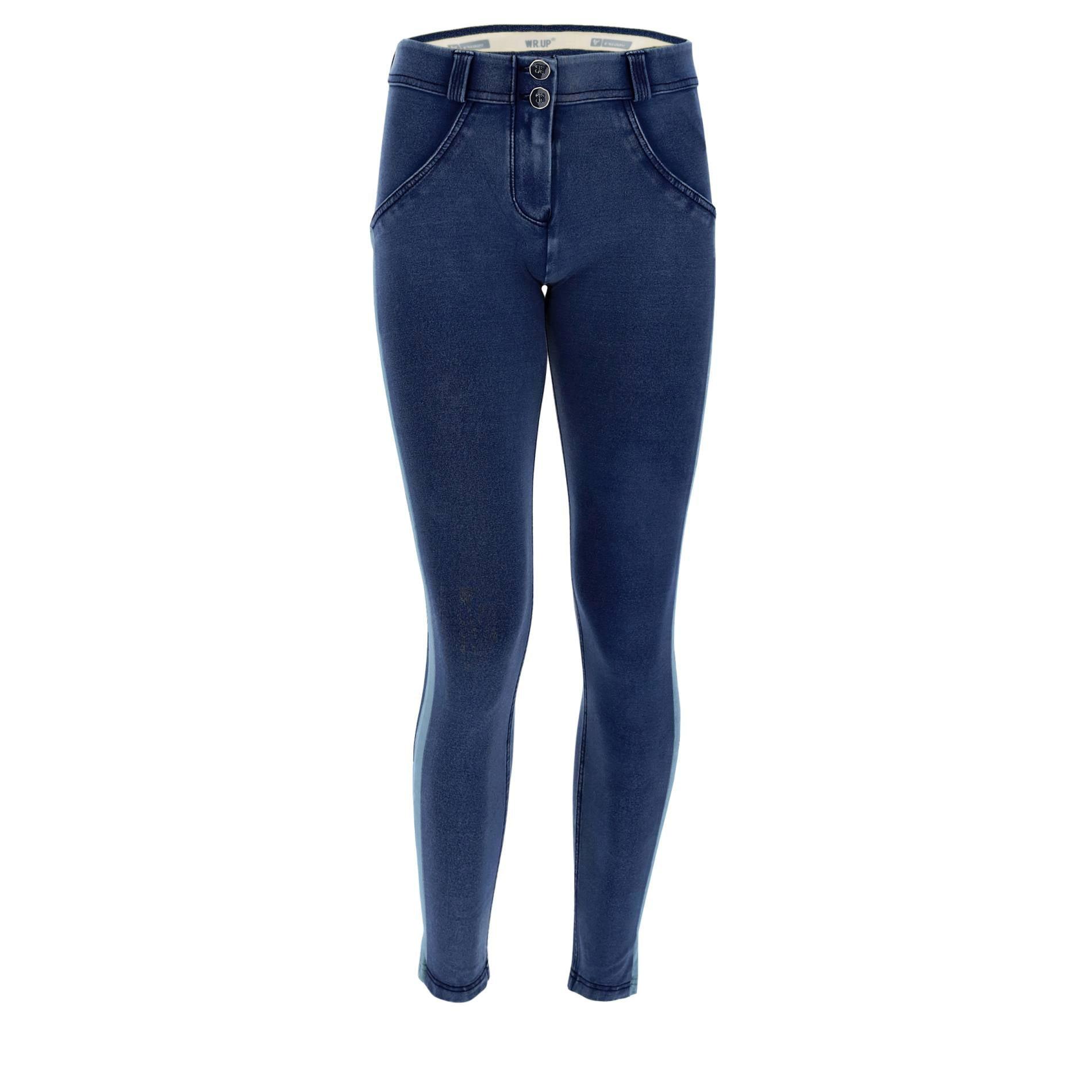 Push-up-jeans Wr.up® 7/8 Skinny Mit Seitenstreifen Damen Blau Denim Dunkel XS von FREDDY