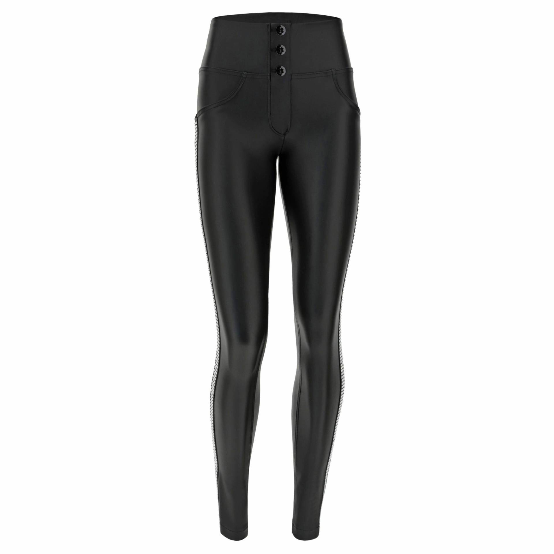 Wr.up® Shaping-hose Aus Lederimitat Mit Seitlichen Glitzersteine Damen Schwarz S von FREDDY