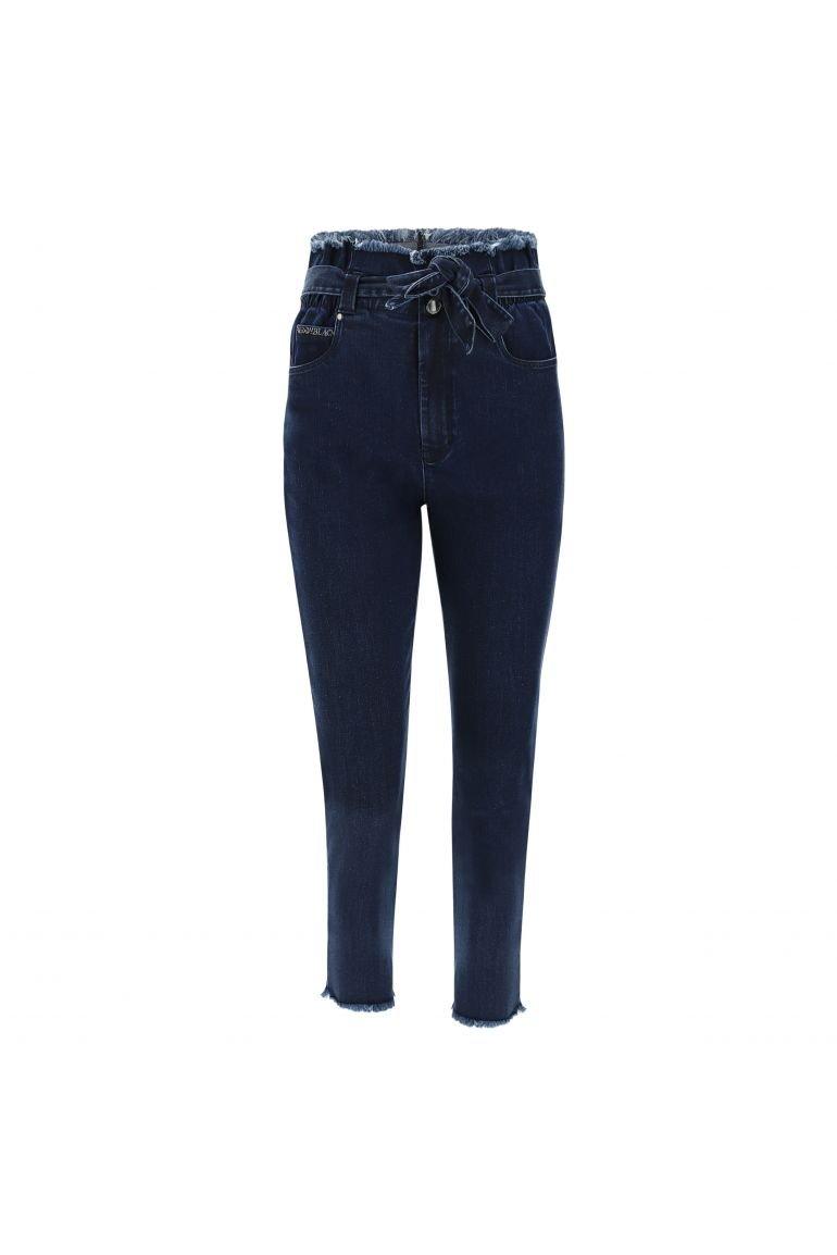 Freddy Black 7/8 Skinny-jeans Mit Hohem Taillenbun Und Denim-gürtel Damen Marine L von FREDDY