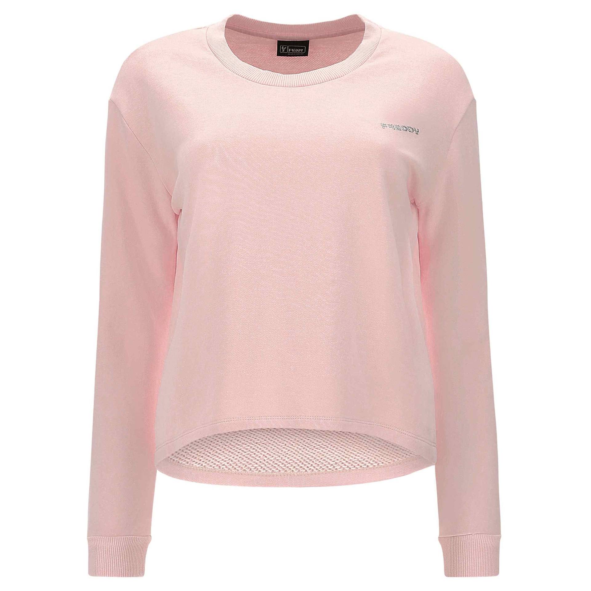 Cropped-sweatshirt Aus Leichtem Sweatshirtstoff Mit Bequemer Passform Damen Hellrosa M von FREDDY