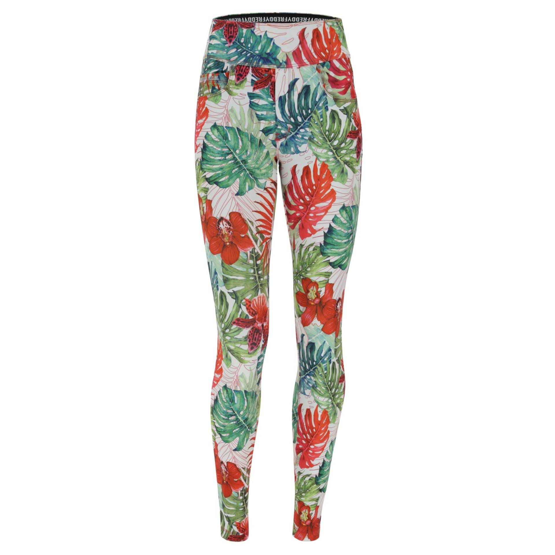 N.o.w.® Pants Yoga Aus Atmungsaktivem Gewebe Mit Blumenmuster Damen Multicolor S von FREDDY