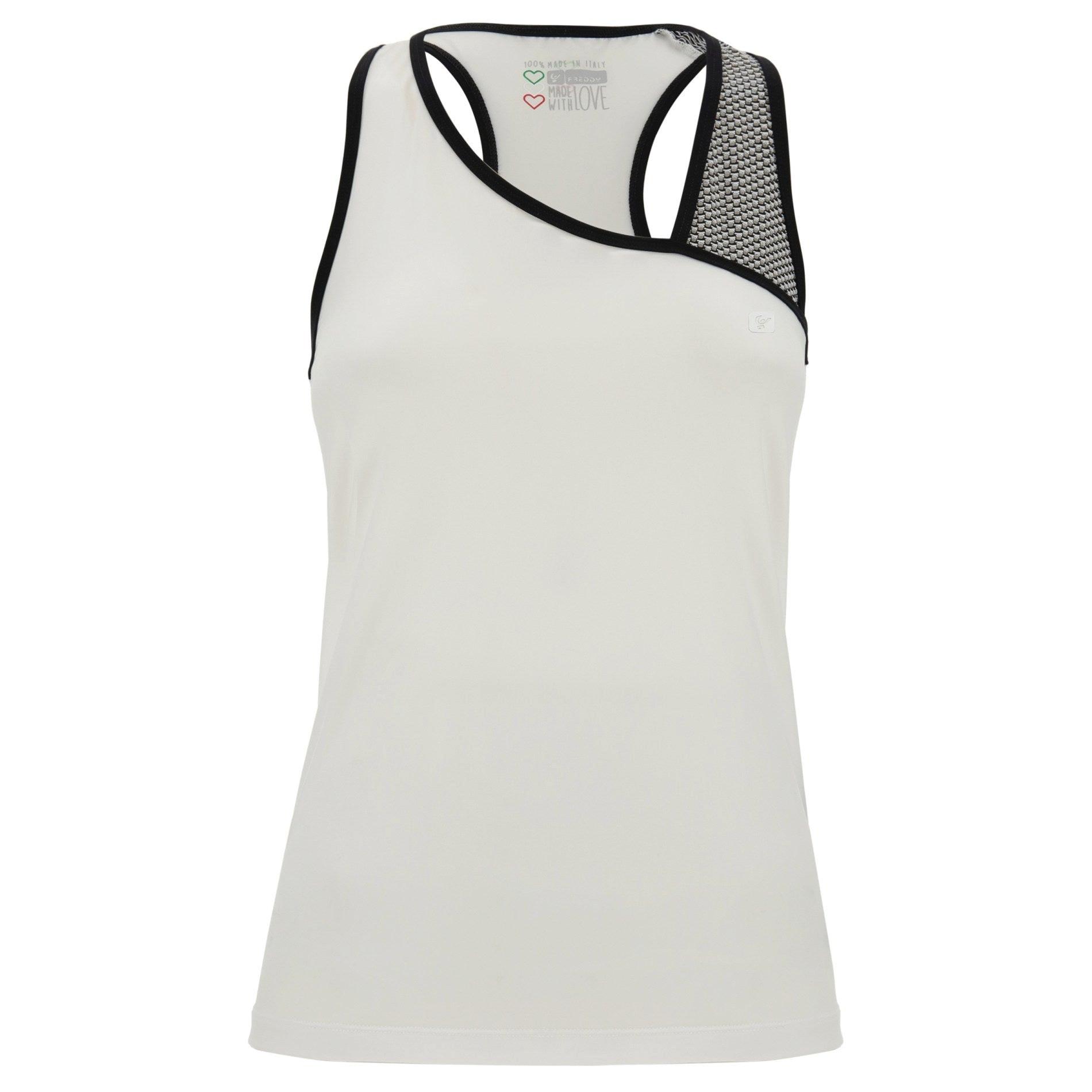 Ärmelloses Shirt Für Yoga Mit Asymmetrischem Träger Damen Weiss XS von FREDDY