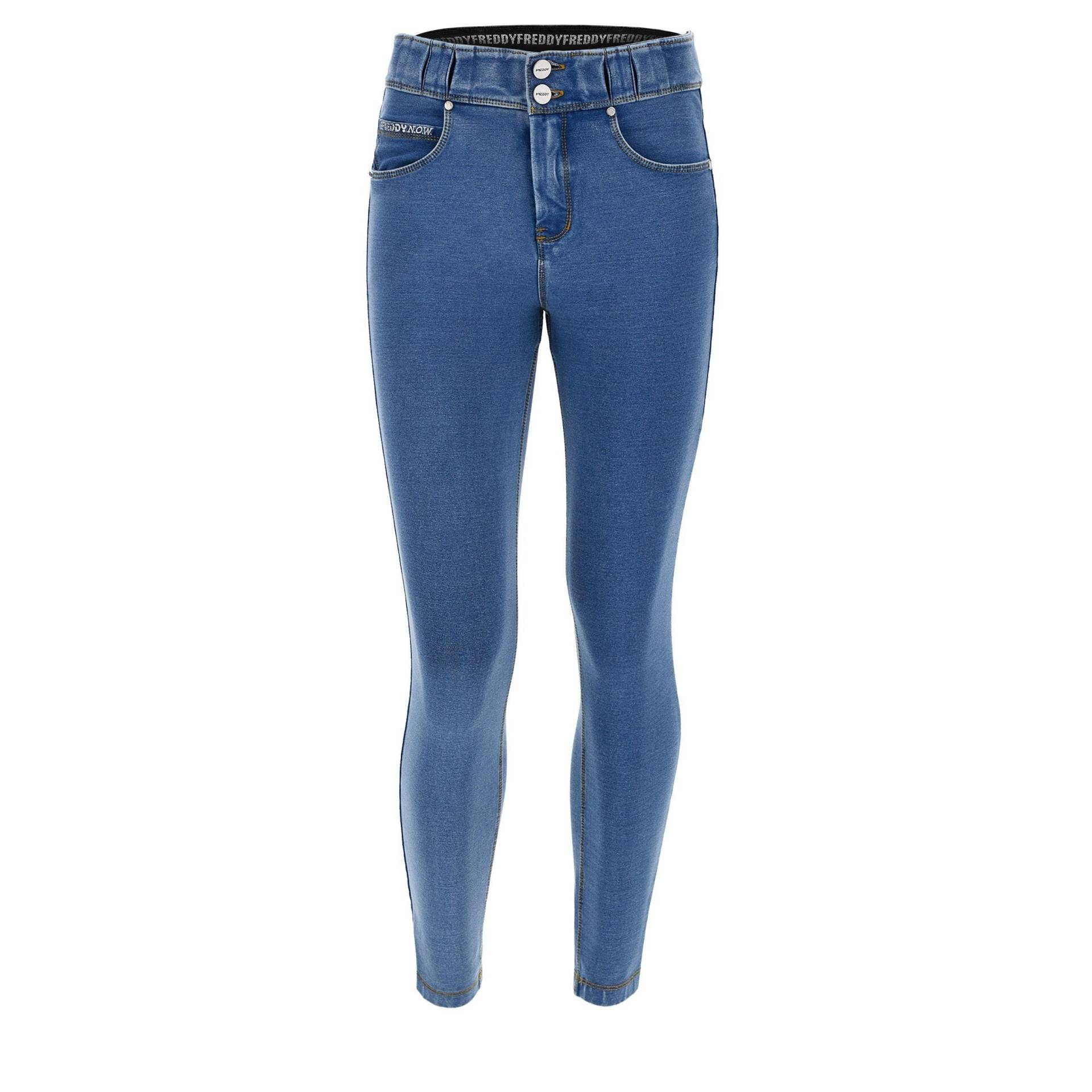 N.o.w.® Pants Mit Mittlerem Taillenbund Und Superskinny-passform Aus Denim Damen Blau Denim M von FREDDY