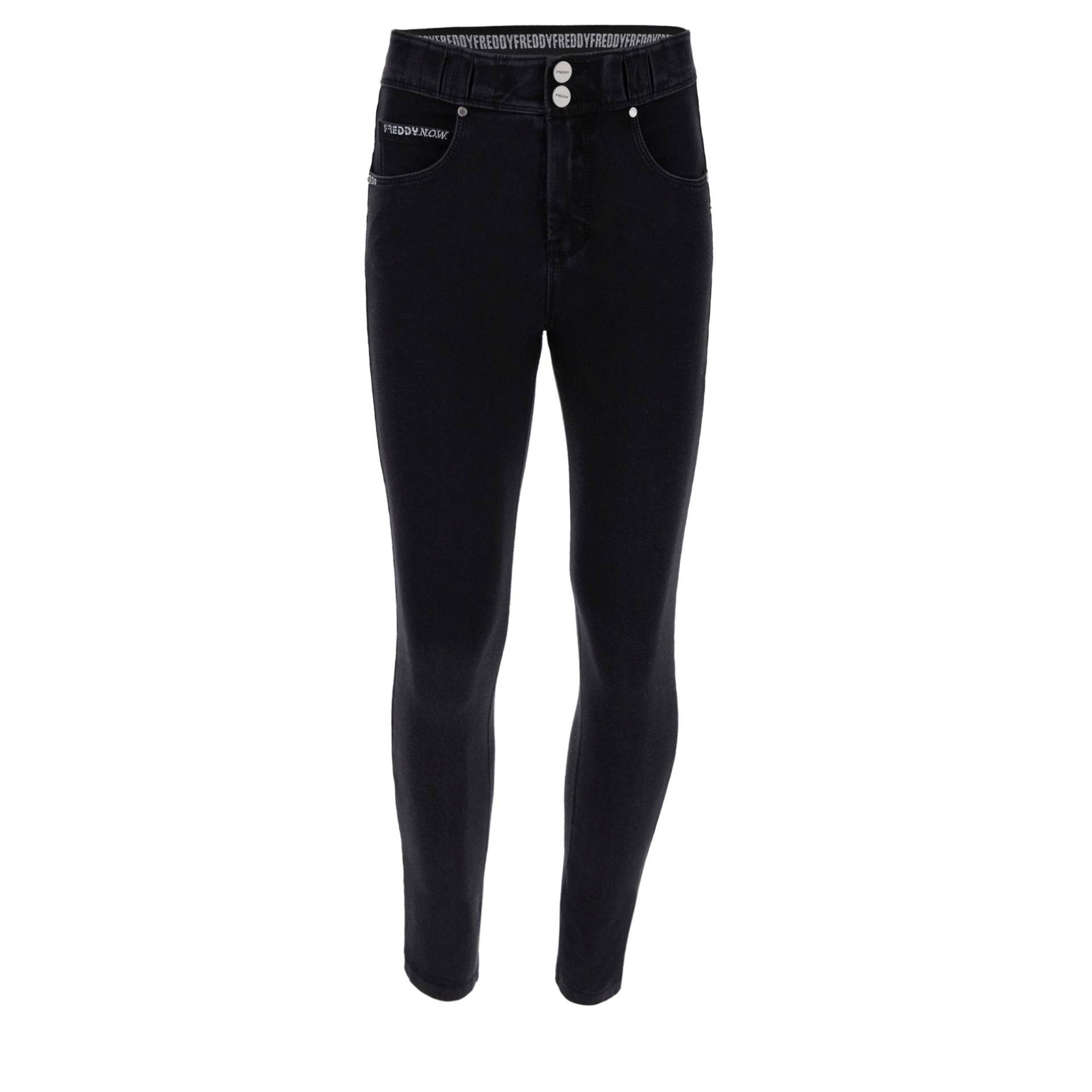 N.o.w.® Pants Mit Mittlerem Taillenbund Und Superskinny-passform Aus Denim Damen Schwarz L von FREDDY