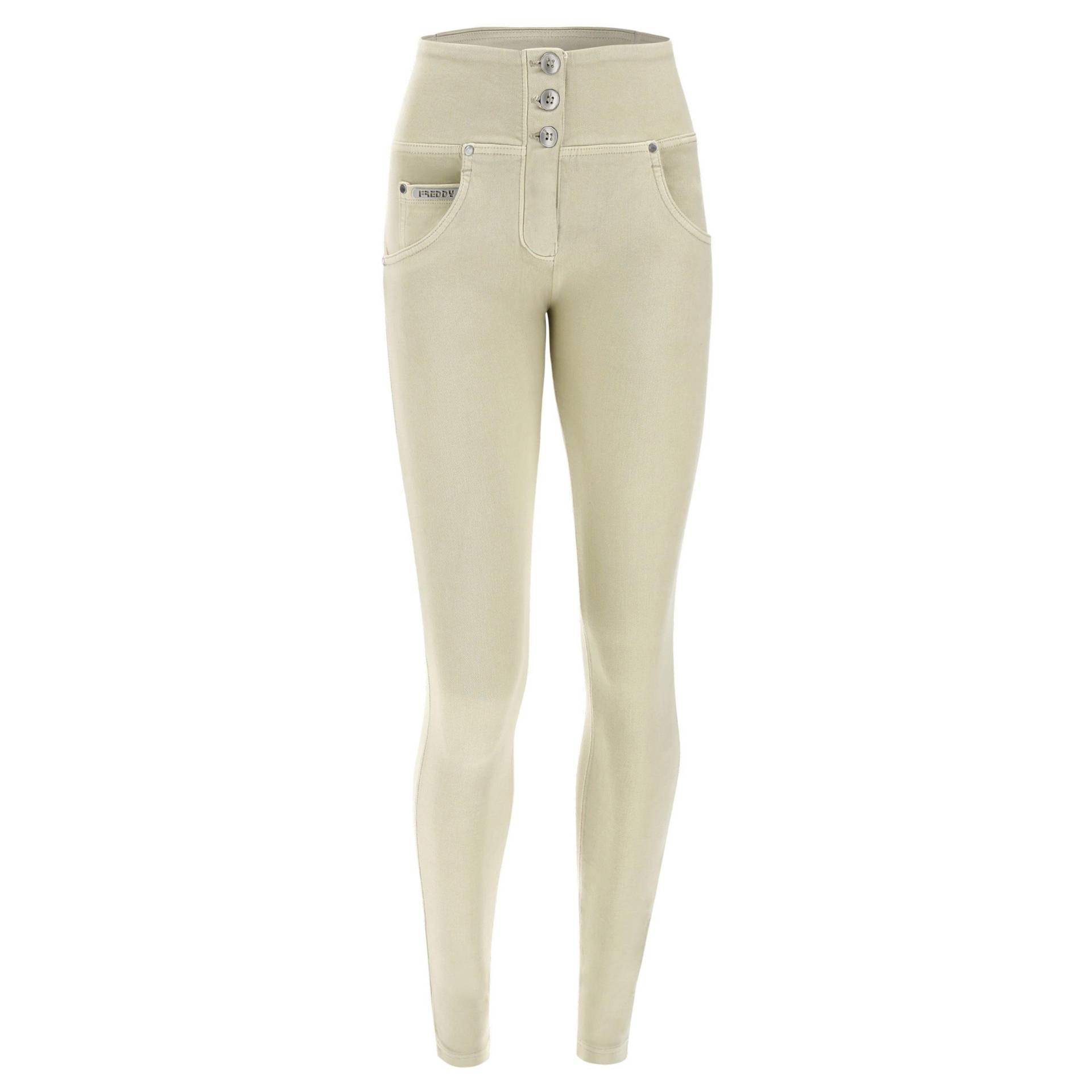 Push Up-hose Wr.up® Mit Mittlerem Taillenbund Aus Stückgefärbtem Webstoff Damen Beige XS von FREDDY