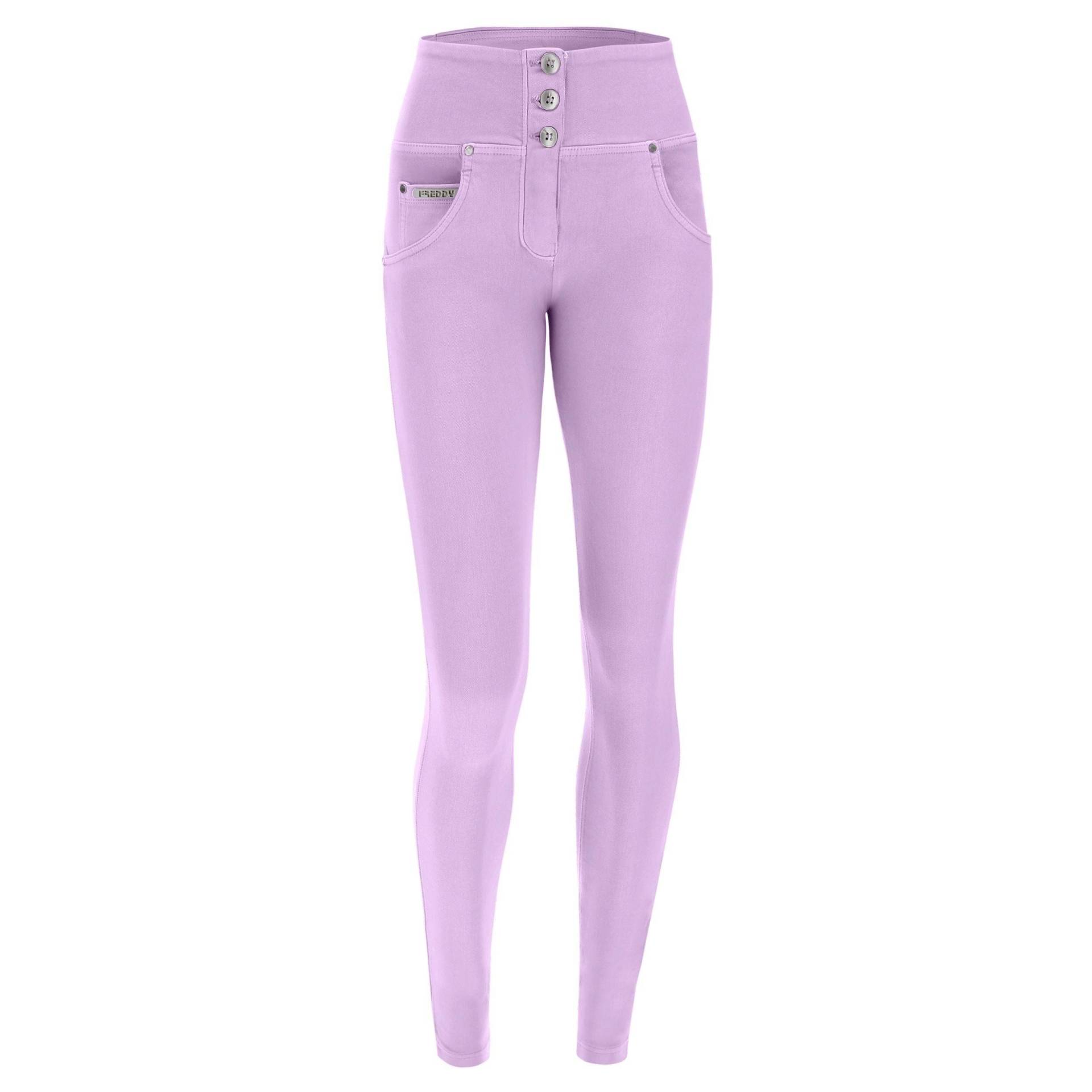 Push Up-hose Wr.up® Mit Mittlerem Taillenbund Aus Stückgefärbtem Webstoff Damen Violett M von FREDDY