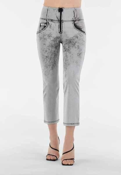 Push Up-jeans Wr.up® Gebleicht Mit Hohem Taillenbund Mit Cropped-saum Aus Denim-webstoff Damen Grau L von FREDDY