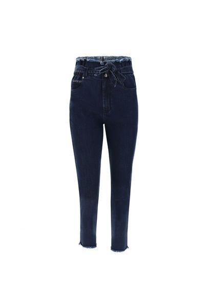 Freddy Black 7/8 Skinny-jeans Mit Hohem Taillenbun Und Denim-gürtel Damen Marine M