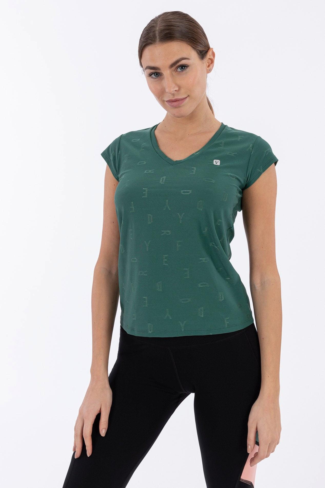 T-shirt Mit Aufdruck Der -yogabekleidung Damen Grün M von FREDDY