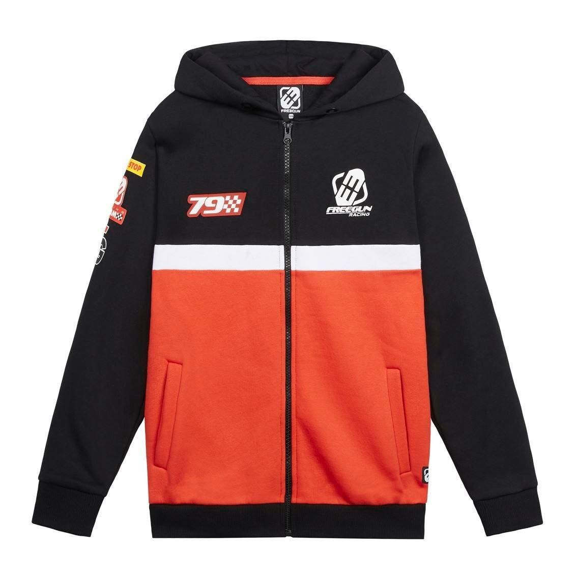 Kinder-hoodie Racing Jungen Schwarz / Rot 6A von FREEGUN