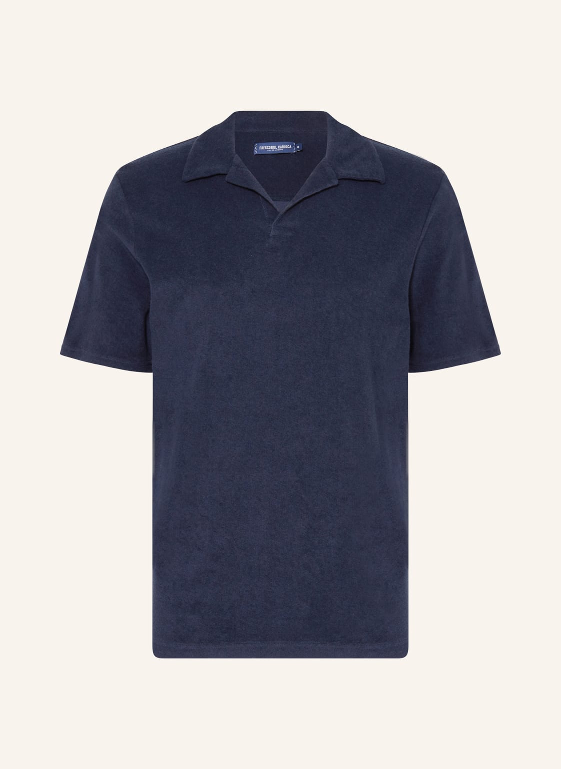 Frescobol Carioca Frottee-Poloshirt blau