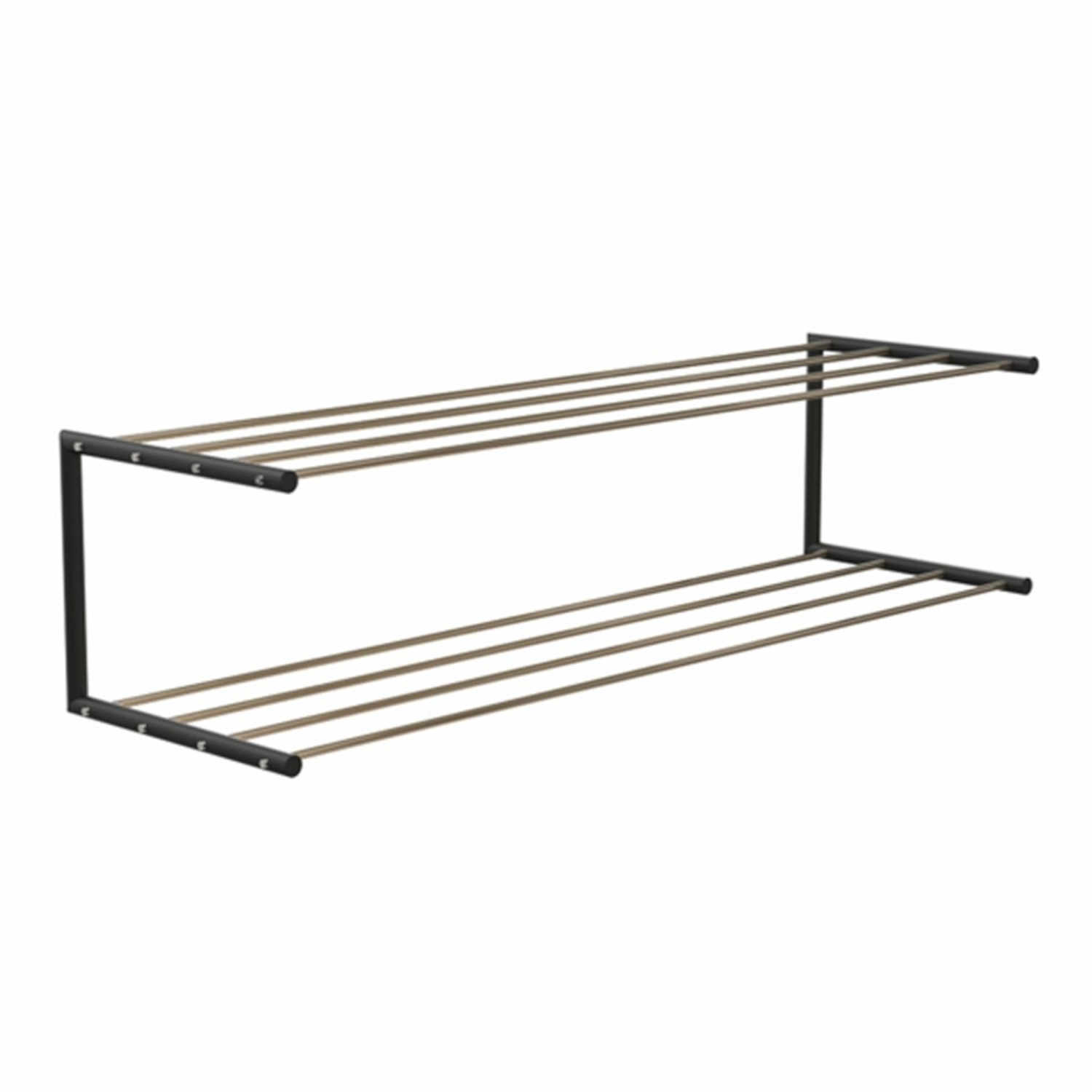 Nova Schuhregal, Grösse l. 102 cm, Farbe schwarz-gold Nova Schuhregal, Grösse l. 102 cm, Farbe schwarz-gold von FROST Denmark