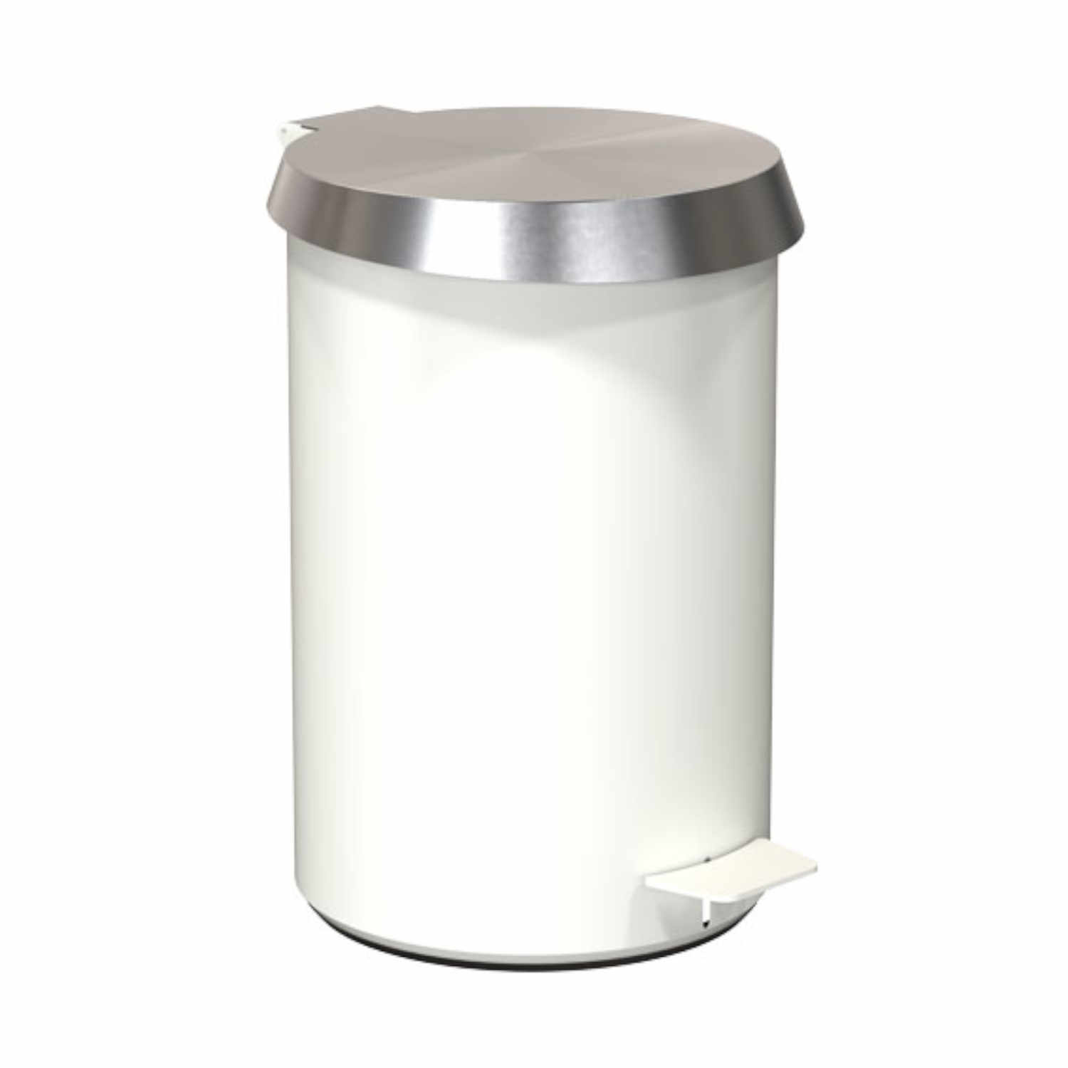 Pedaleimer 350 Medium Abfalleimer, Deckel edelstahl, gebürstet, Farbe weiss Pedaleimer 350 Medium Abfalleimer, Deckel edelstahl, gebürstet, Farbe weiss von FROST Denmark