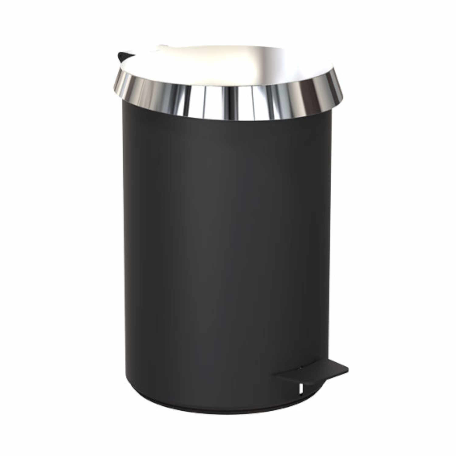 Pedaleimer 350 Medium Abfalleimer, Deckel edelstahl, poliert, Farbe schwarz Pedaleimer 350 Medium Abfalleimer, Deckel edelstahl, poliert, Farbe schwarz von FROST Denmark