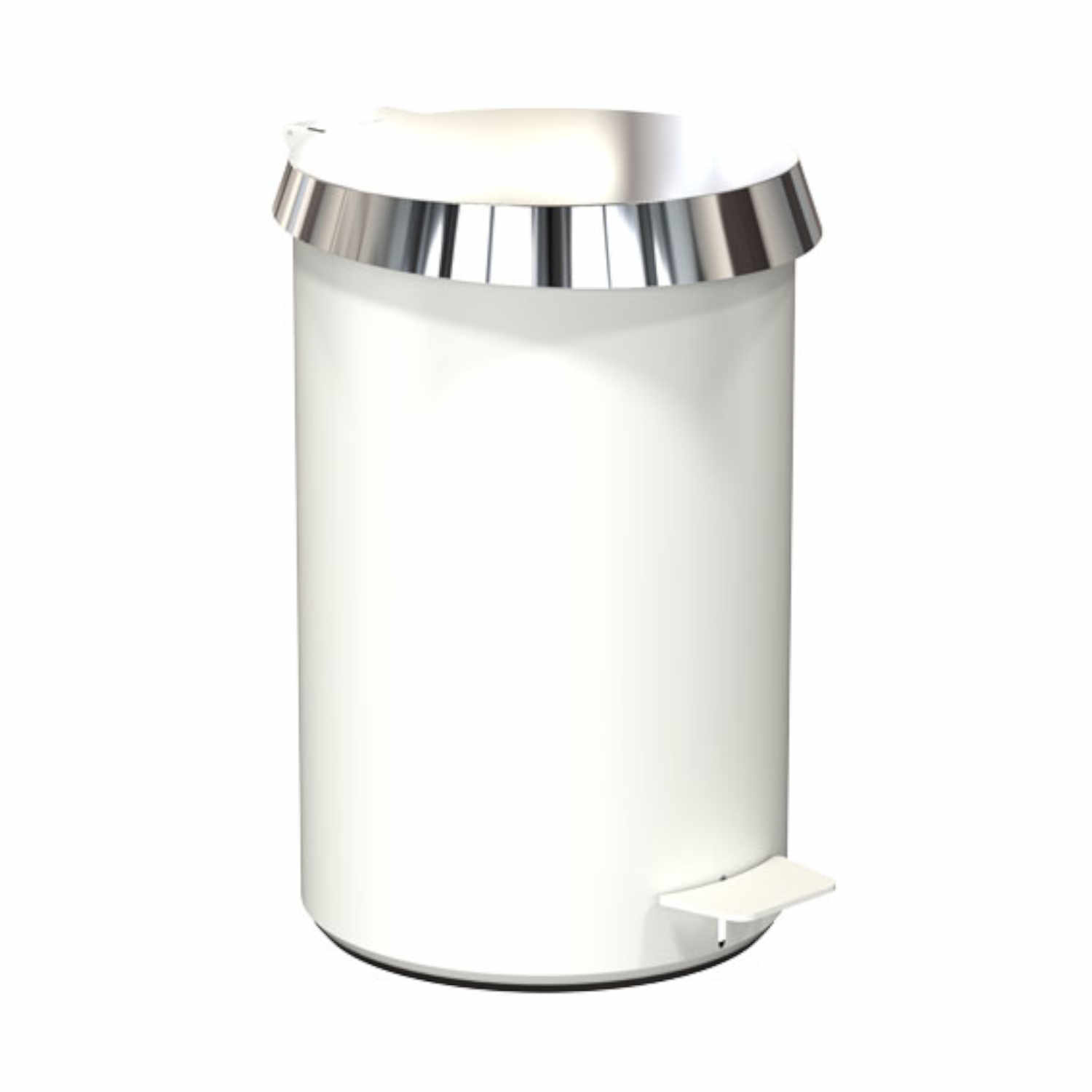 Pedaleimer 350 Medium Abfalleimer, Deckel edelstahl, poliert, Farbe weiss Pedaleimer 350 Medium Abfalleimer, Deckel edelstahl, poliert, Farbe weiss von FROST Denmark