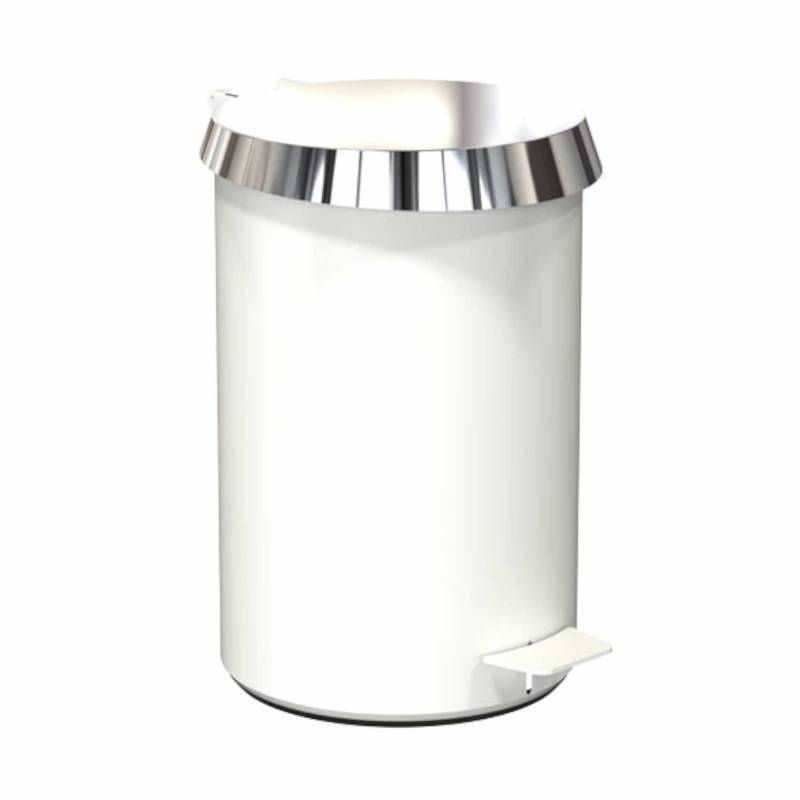 Pedaleimer 350 Medium Abfalleimer, Deckel edelstahl, poliert, Farbe weiss von FROST Denmark