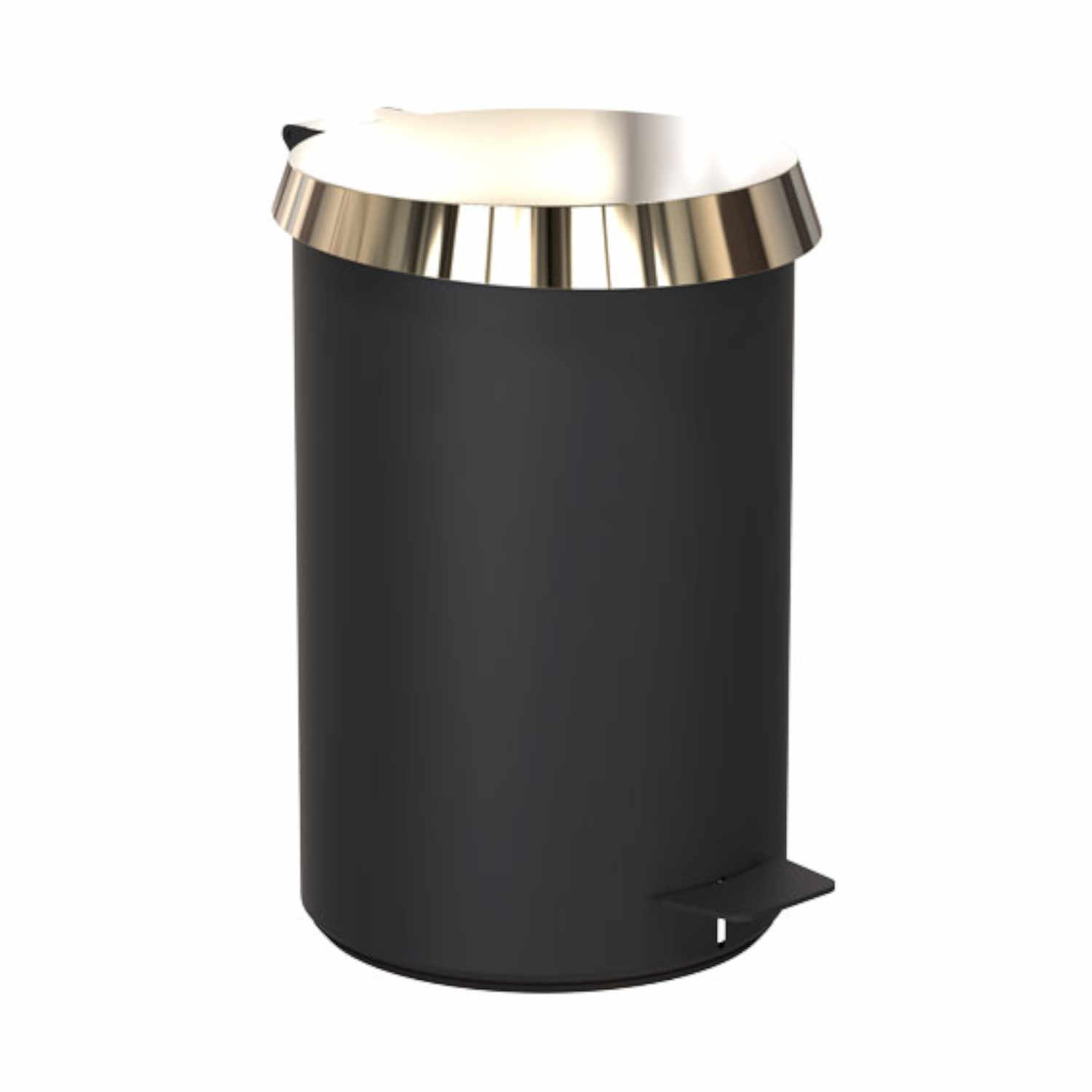 Pedaleimer 350 Medium Abfalleimer, Deckel gold, Farbe schwarz Pedaleimer 350 Medium Abfalleimer, Deckel gold, Farbe schwarz von FROST Denmark