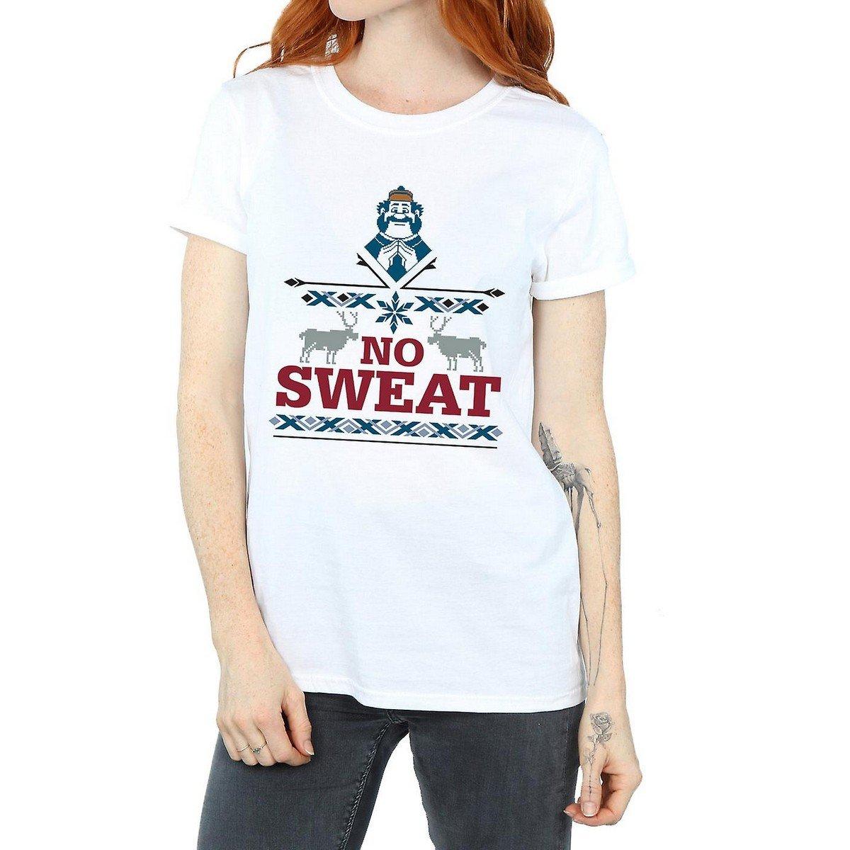 No Sweat Tshirt Damen Weiss L von FROZEN