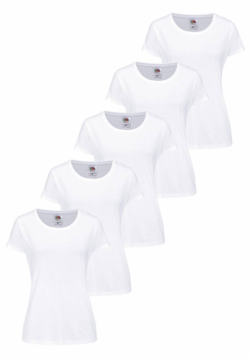 Fruit of the Loom Rundhalsshirt, (Packung, 5 tlg.), original T. LADY-FIT im 5er Pack von Fruit of the Loom