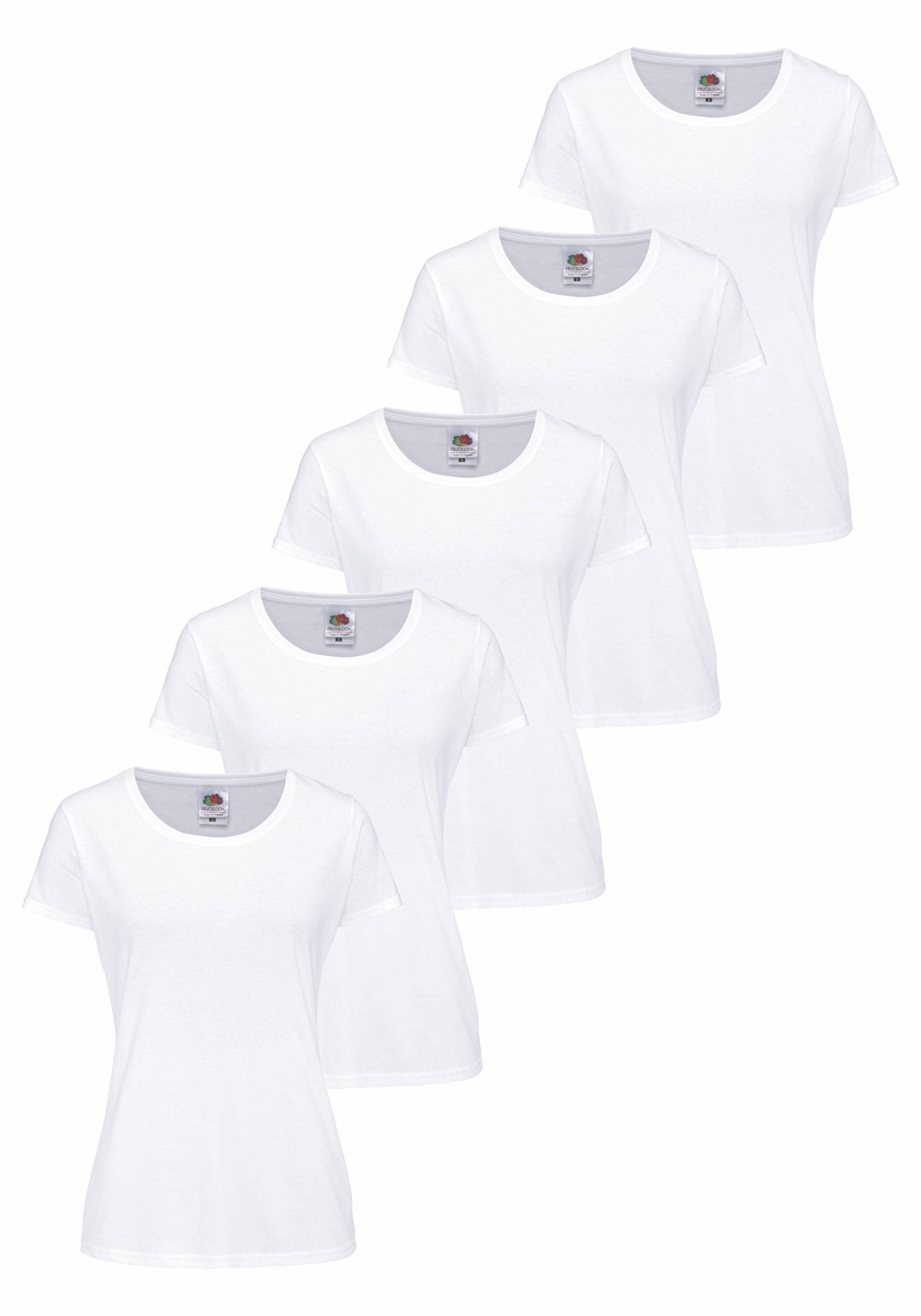Fruit of the Loom Rundhalsshirt, (Packung, 5 tlg.), original T. LADY-FIT im 5er Pack von Fruit of the Loom