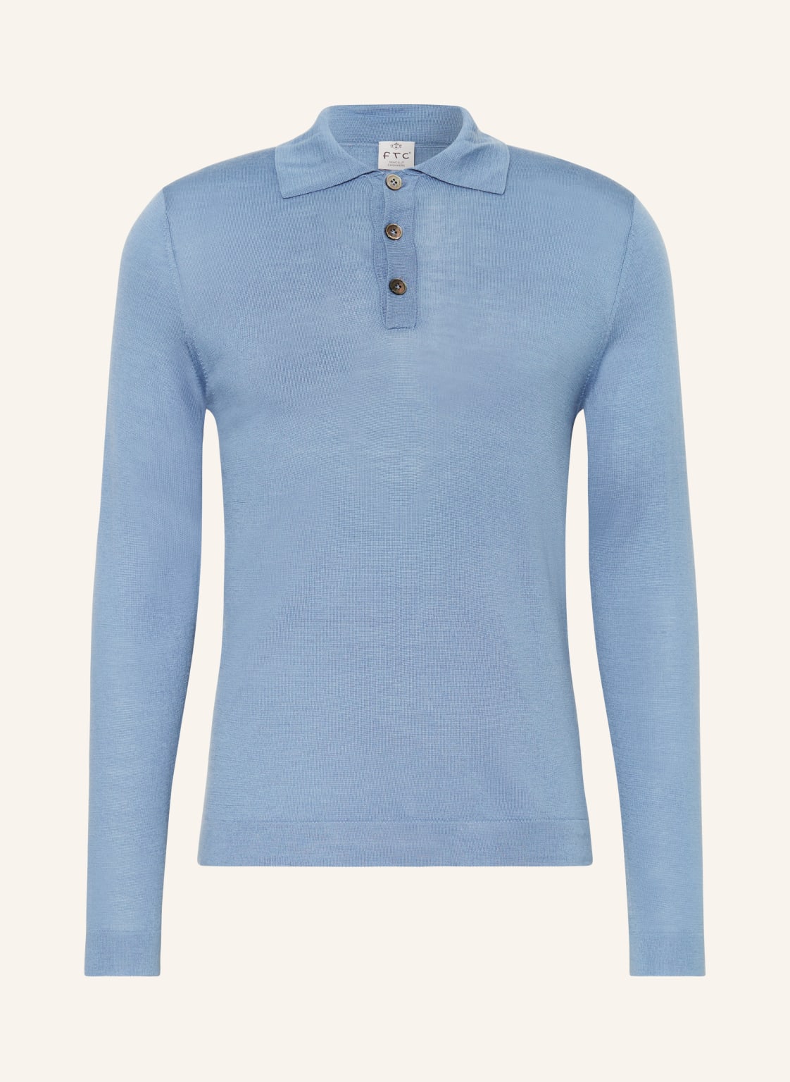 Ftc Cashmere Strick-Poloshirt Mit Cashmere blau von FTC CASHMERE