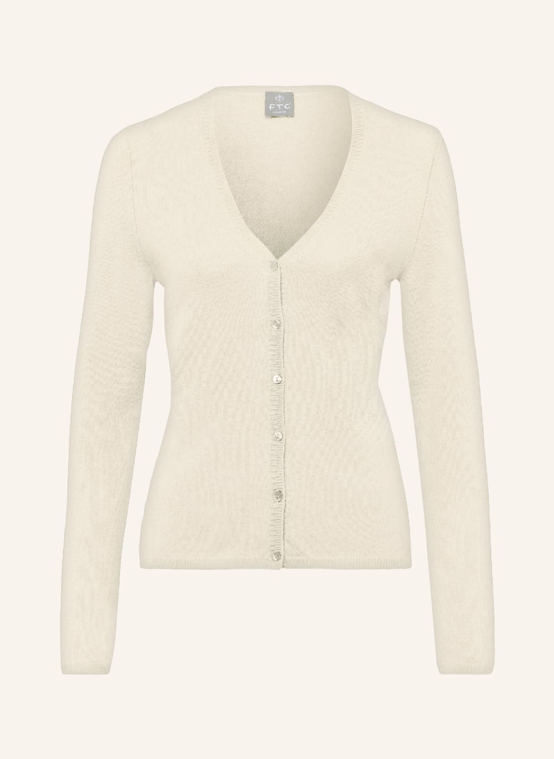 Ftc Cashmere Strickjacke Aus Cashmere weiss von FTC CASHMERE