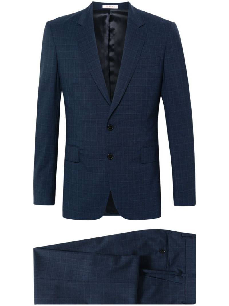 FURSAC Prince-of-Wales-check wool suit - Blue von FURSAC