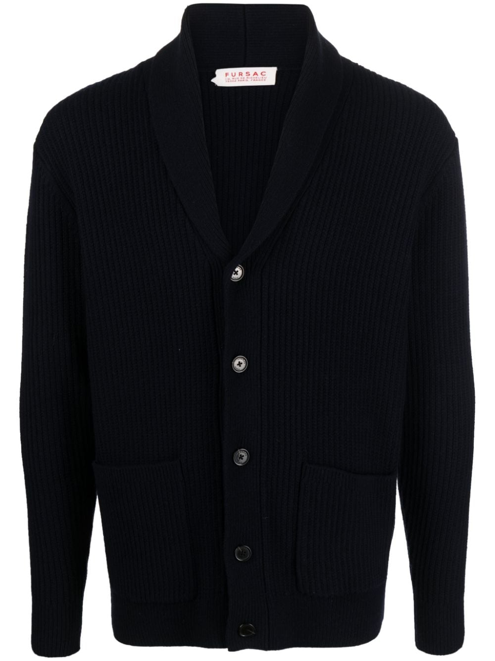 FURSAC V-neck ribbed-knit cardigan - Blue von FURSAC