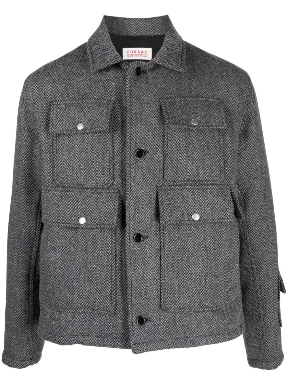 FURSAC flap-pocket virgin wool jacket - Grey von FURSAC