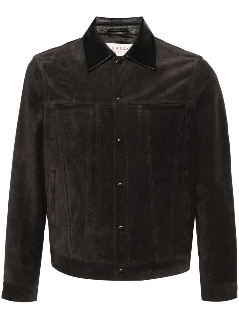 FURSAC long-sleeve leather jacket - Brown von FURSAC