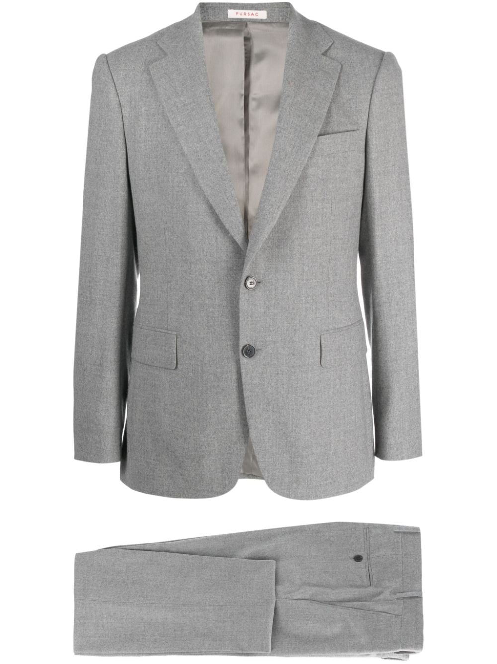 FURSAC mélange-effect single-breasted suit - Grey von FURSAC