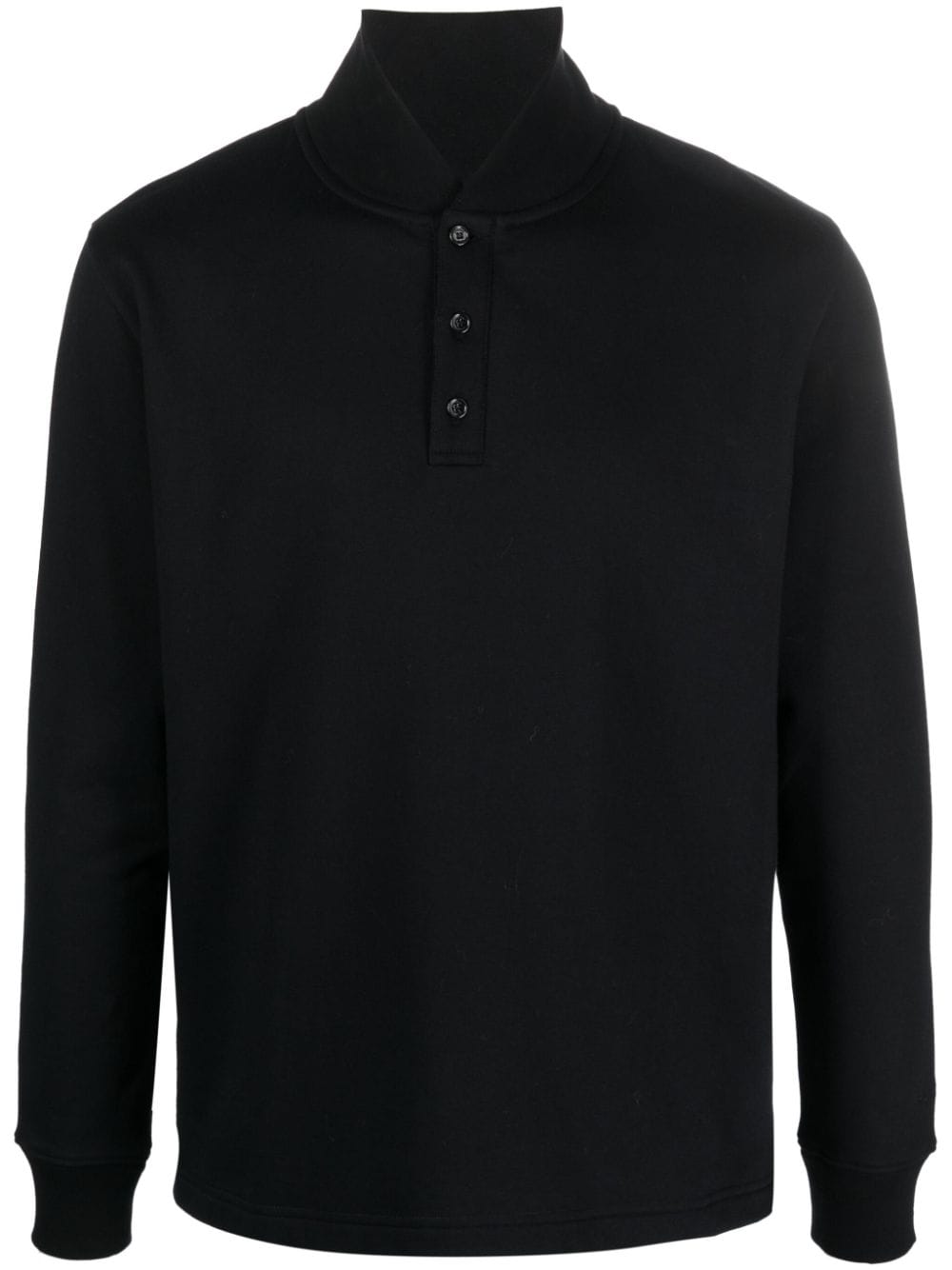 FURSAC shawl-collar cotton sweatshirt - Black von FURSAC